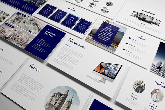 石油天然气企业/行业分析报告PPT模板素材 Oil and Gas Powerpoint Template插图(4)