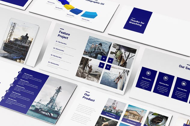 石油天然气企业/行业分析报告PPT模板素材 Oil and Gas Powerpoint Template插图(6)