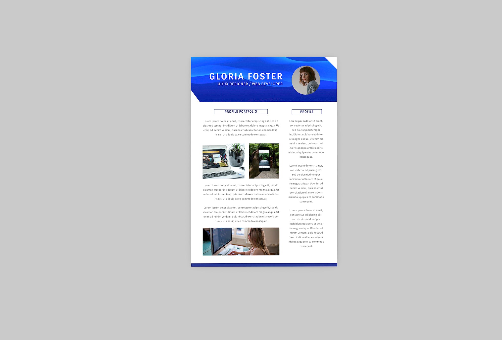 UI设计师个人素材库精选简历模板 Ui Designer Resume Designer插图(3)