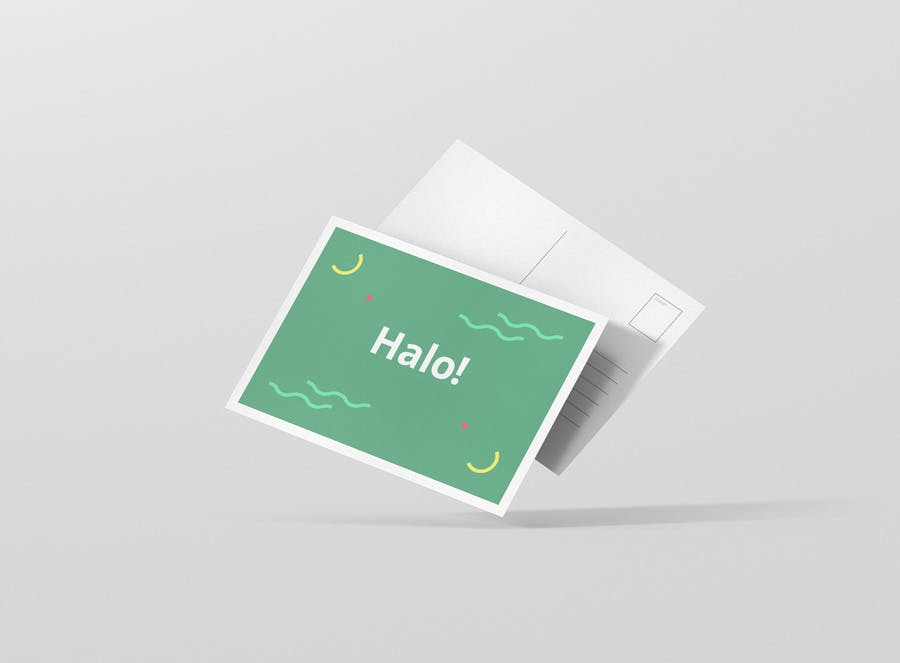 A6尺寸明信片/传单设计效果图样机 A6 Postcard / Flyer Mockup插图(6)