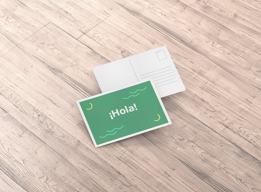 A6尺寸明信片/传单设计效果图样机 A6 Postcard / Flyer Mockup插图(7)
