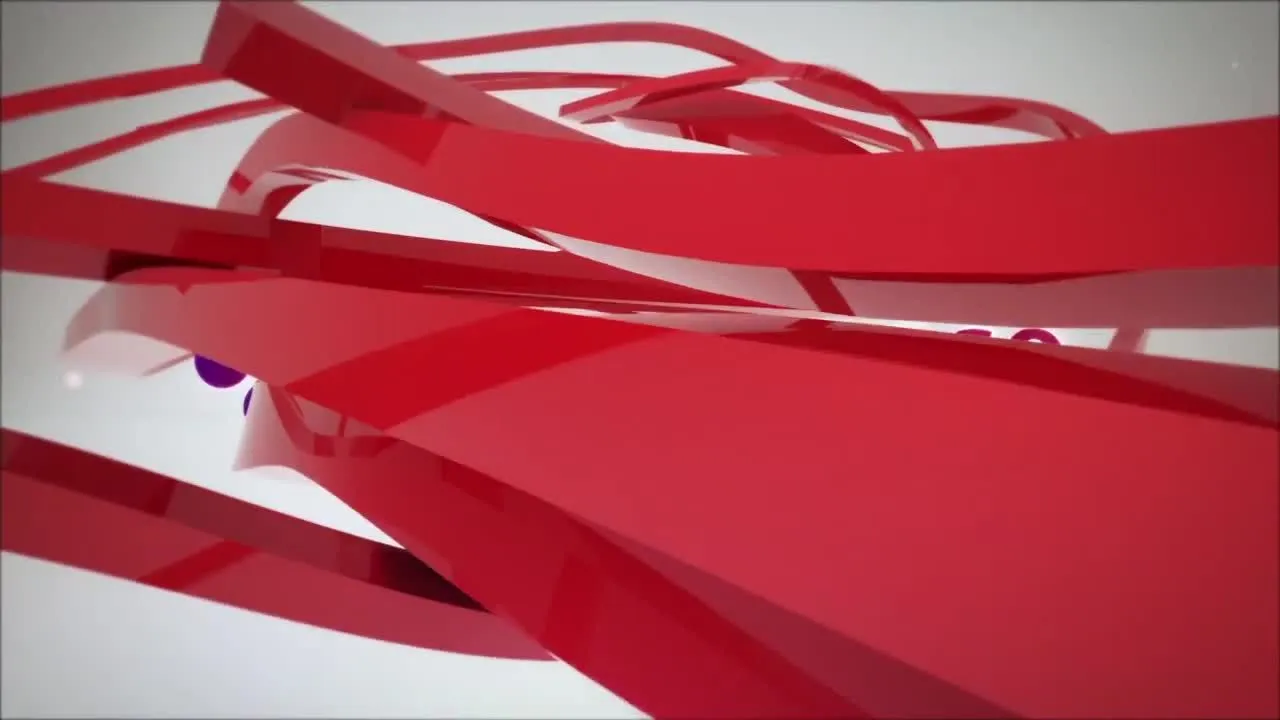 条纹和丝带徽标显示像素设计精选AE模板