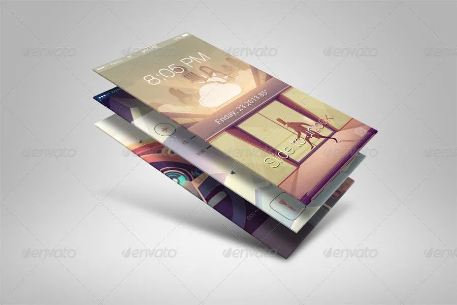 APP应用界面设计截图预览样机模板 Mobile App Screenshot Mockups插图(1)