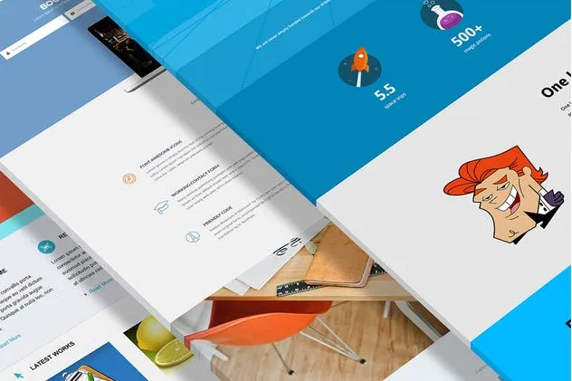 网站设计展示多维演示样机模板 3D Website Display Mockup插图(5)