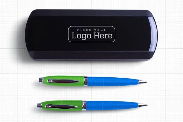 高档钢笔签字笔笔盒样机v2 Pen Box Mock Up V.2插图(2)