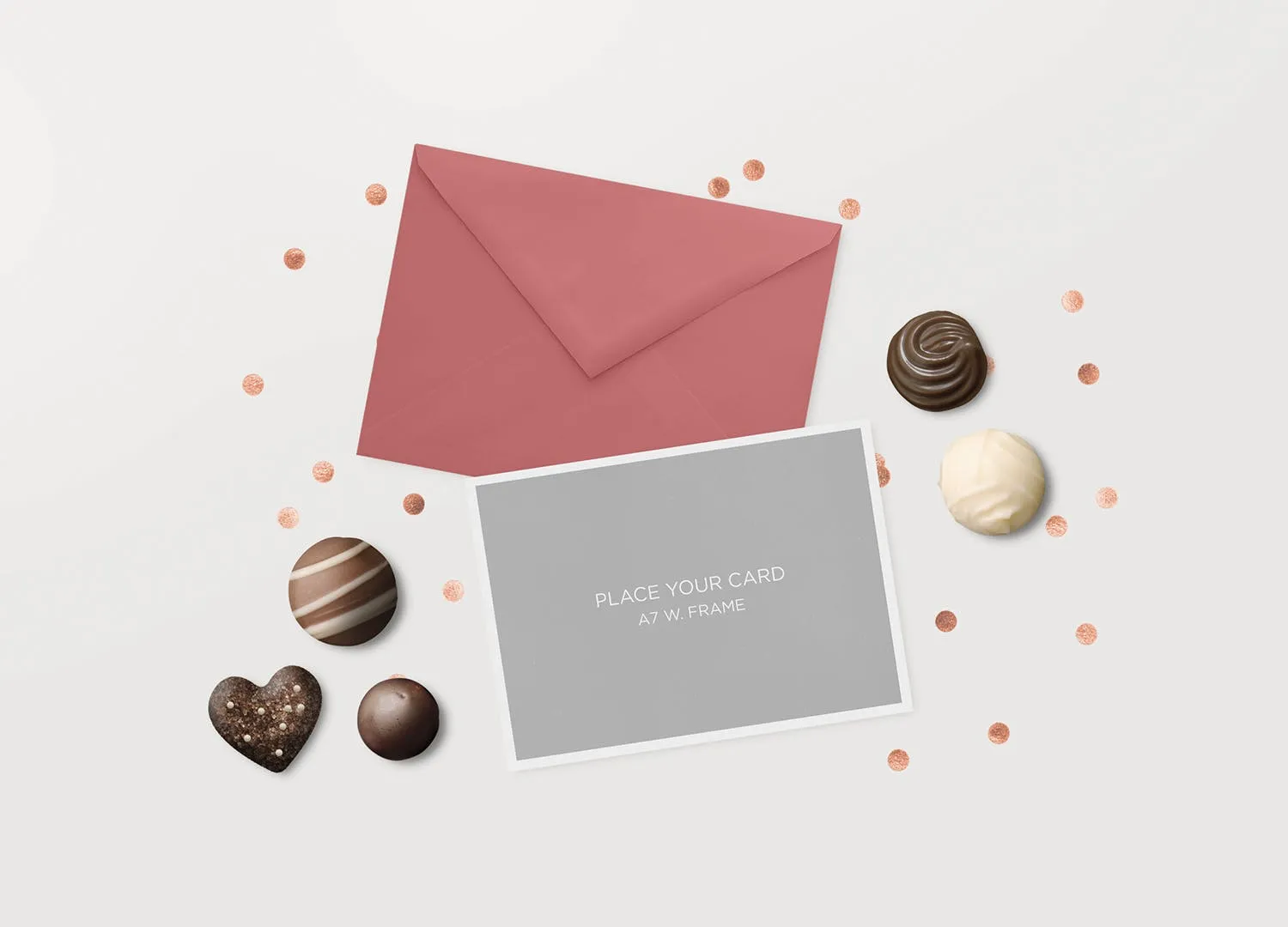 邀请函贺卡邀请卡设计预览样机模板 Invitation Greeting Cards Love Holidays Mock-Up插图(2)