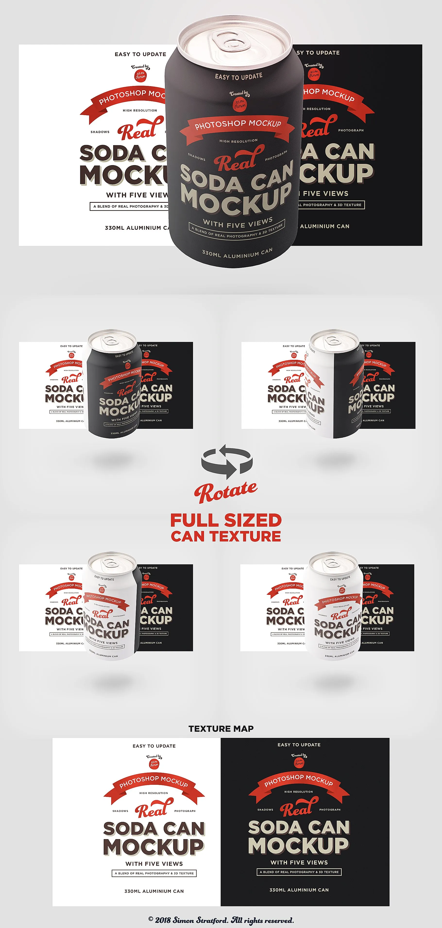 苏打水饮料易拉罐外观设计样机 Real soda can mockup for photoshop插图(3)