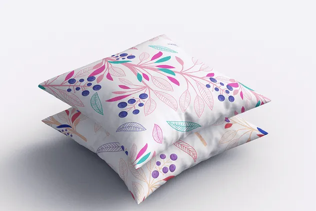方形枕头靠枕印花设计样机 Square Pillow MockUp插图(1)