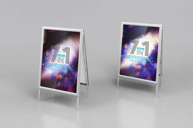 高品质易拉宝海报广告展示样机模板 Advertising Display Mockups插图(9)