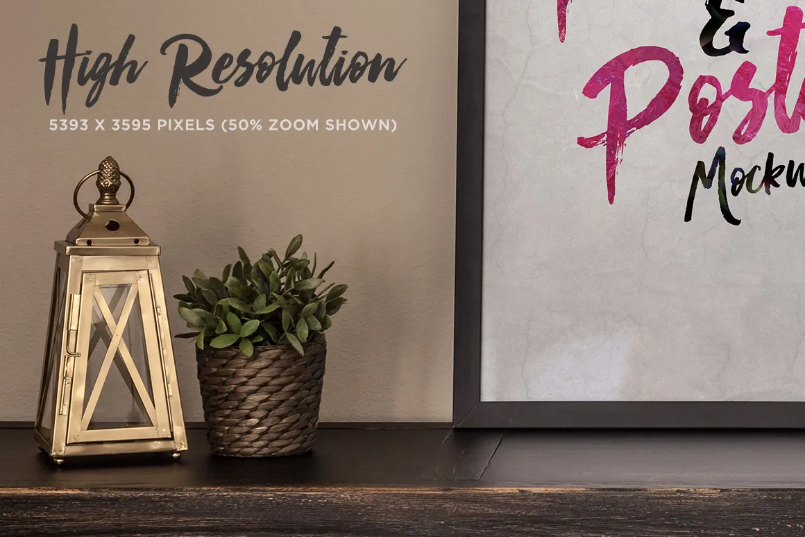 垂直照片和海报设计 Mokups 模版-Vertical Photo & Poster Mockup 1插图(1)