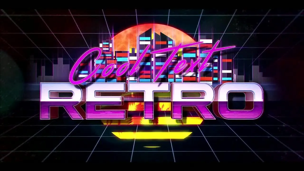 80年代复古标题片头展示像素设计精选AE模板