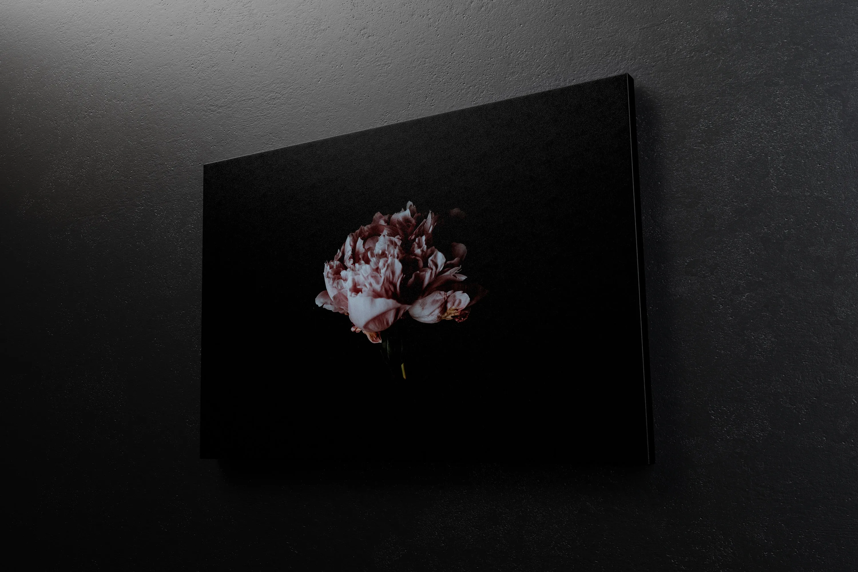 挂墙画框画布艺术作品＆照片展览右视图样机素材 3:2 Landscape Canvas Mockup Hanging on Wall, Right View插图(3)