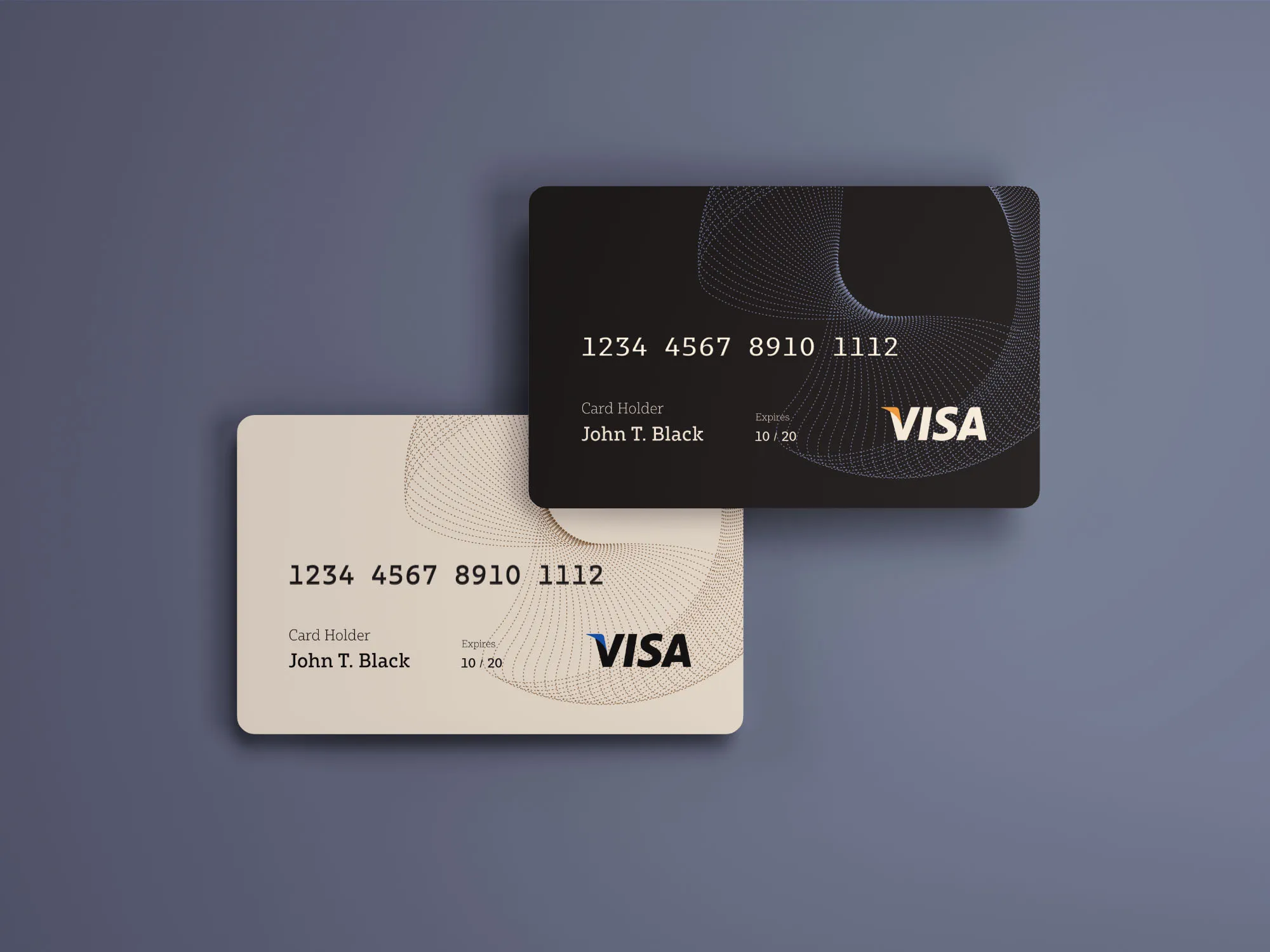信用卡银行卡双面设计效果样机PSD模板 Credit Cards Mockup#8211; PSD