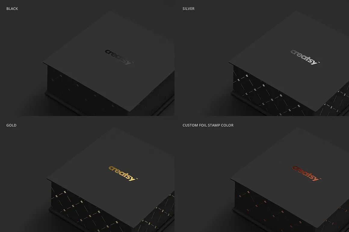 低调奢华珠宝盒礼品袋样机模板 Jewelry Box Mockup Set插图(8)