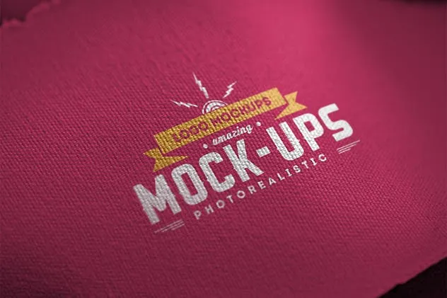 服装缝纫风格Logo样机v1 Logo Mock-Ups / Vol.1插图(7)