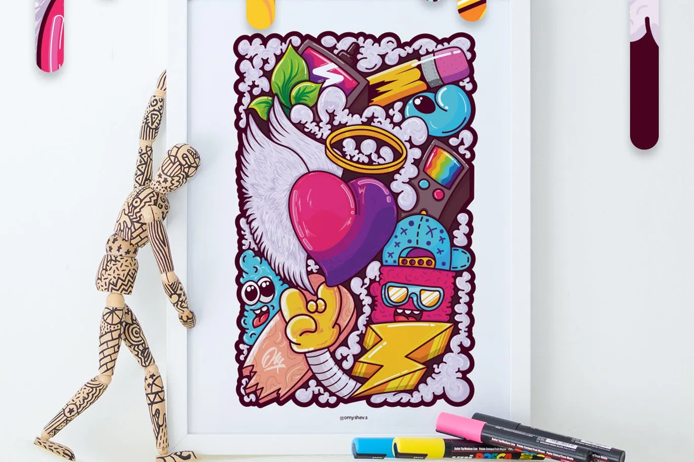 抽象海报矢量插画像素设计精选图案像素设计精选设计素材 Poster illustration