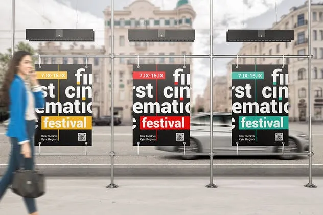 金属框架广告海报展览样机 Advertising Poster Mockups插图(2)