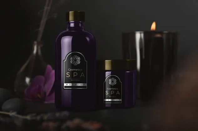 高级SPA美容化妆品样机v.2 SPA Cosmetics Mockup v.2插图(3)