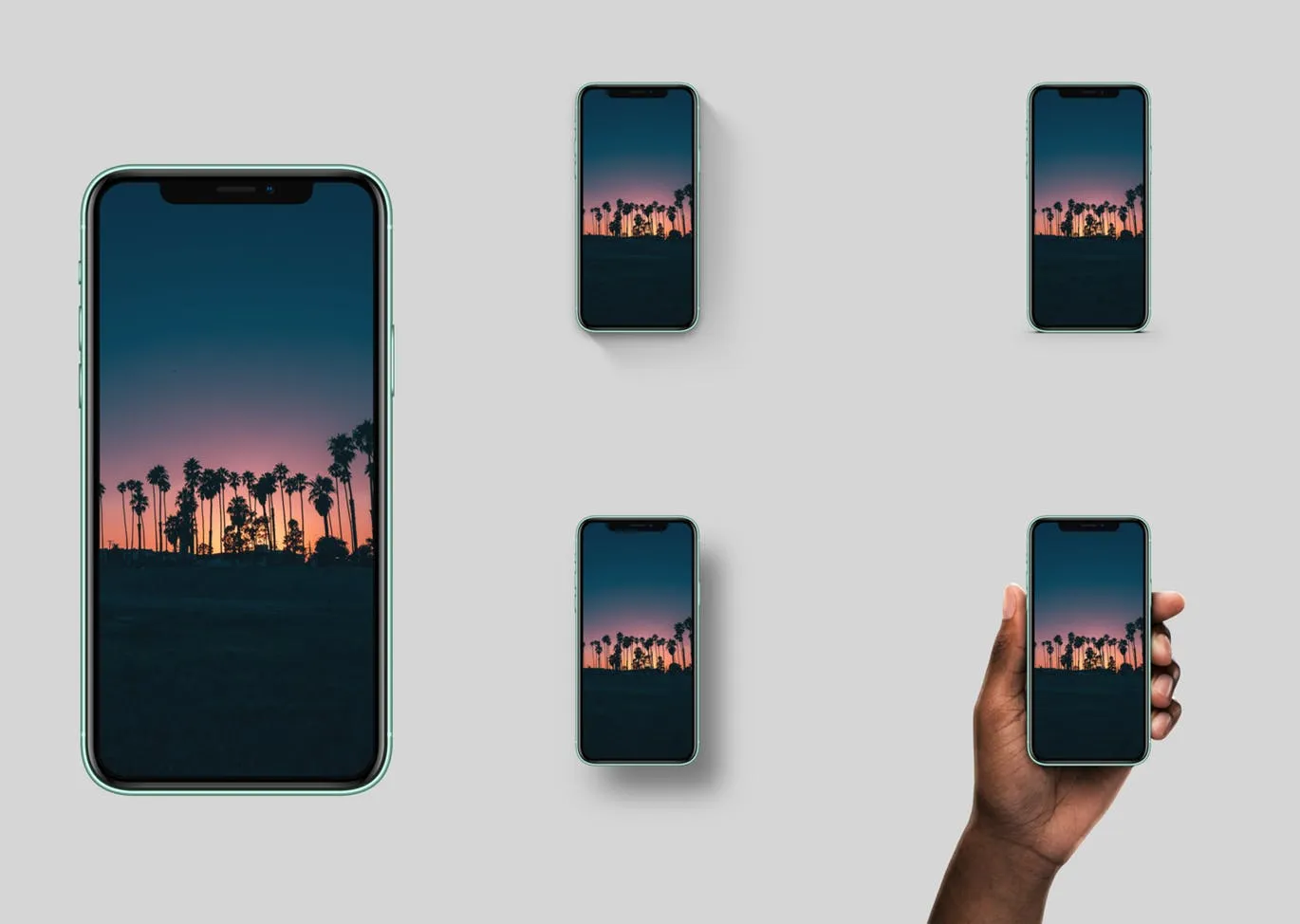 6色高分辨率iPhone 11手机样机PSD模板 High Res Mockup for iPhone 11插图(1)