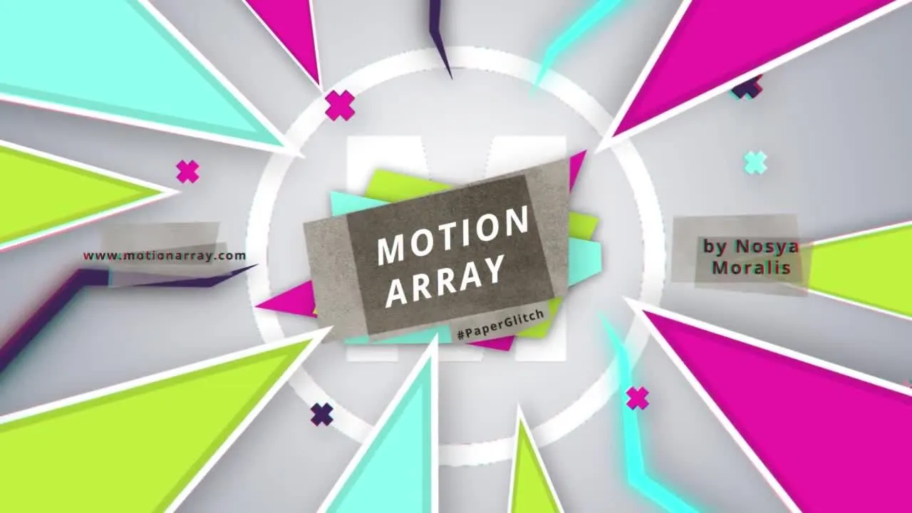 色彩鲜艳的独特动画标志显示像素设计精选AE模板