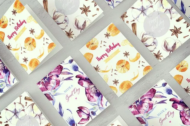 邀请函/贺卡印刷品样机V3 Invitation & Greeting Card Mockups v3插图(10)