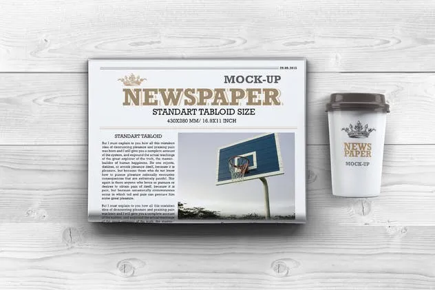 新闻报纸版式设计样机模板 Newspaper Mock-up插图(4)