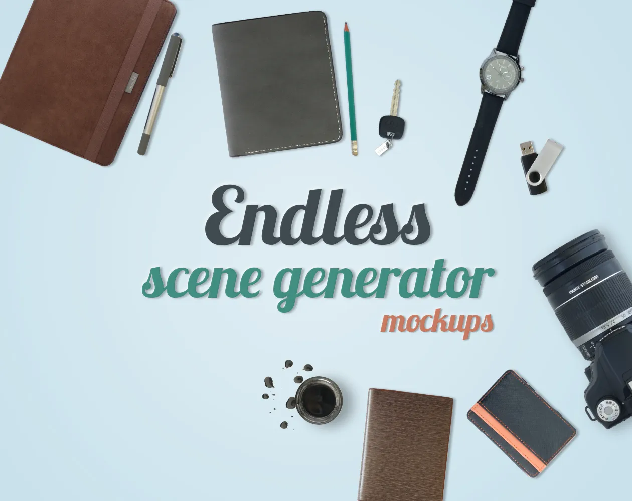 高品质的高端文具餐具生活用品样机展示模型mockups插图(5)