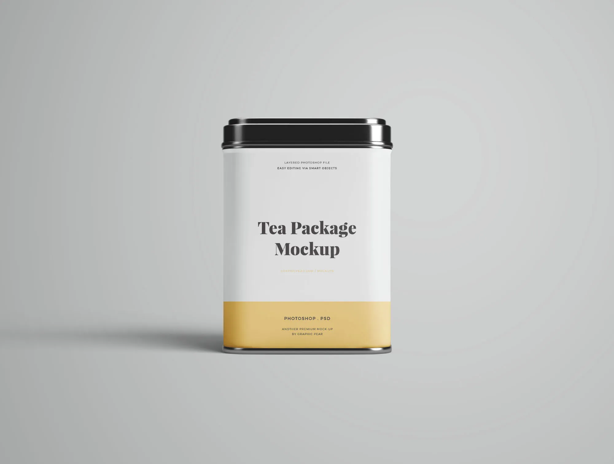 茶叶铁盒包装设计效果样机 Tea Package Mockup插图(2)