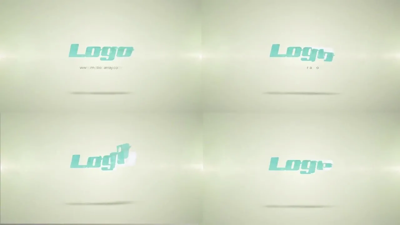 视频片头动态旋转logo展示像素设计精选AE模板