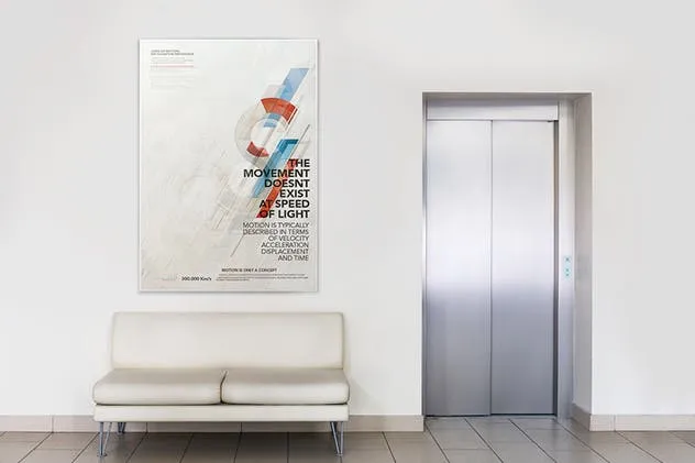 展厅画廊广告海报样机V.1 Gallery Poster Mockup v.1插图(2)