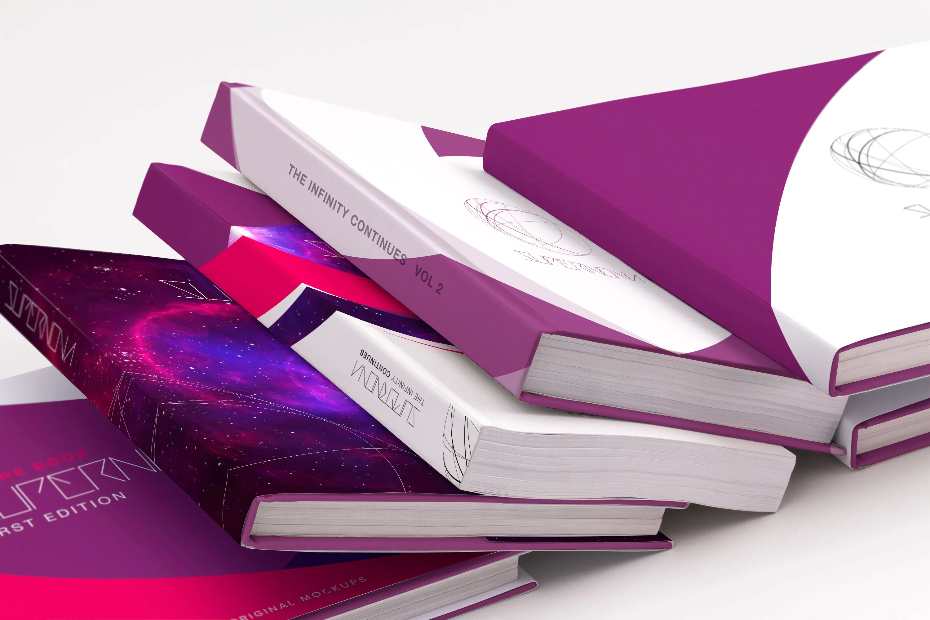 图书排版设计预览效果图样机04 Others Books PSD Mockup 04插图