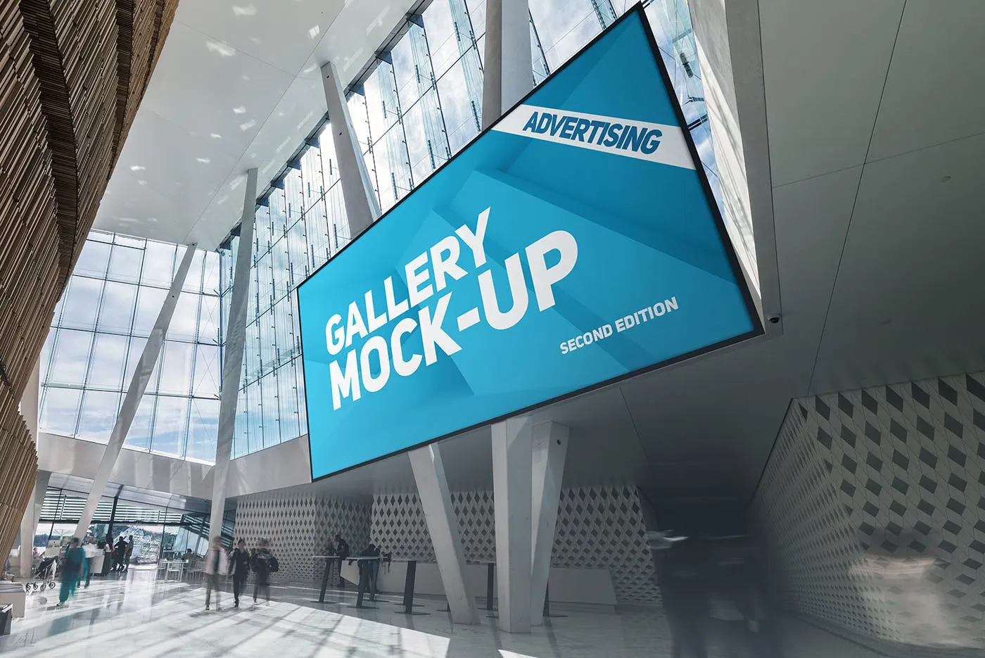 展厅画廊巨幅海报设计图样机素材库精选模板v3 Gallery Poster Mockup v.3插图(3)