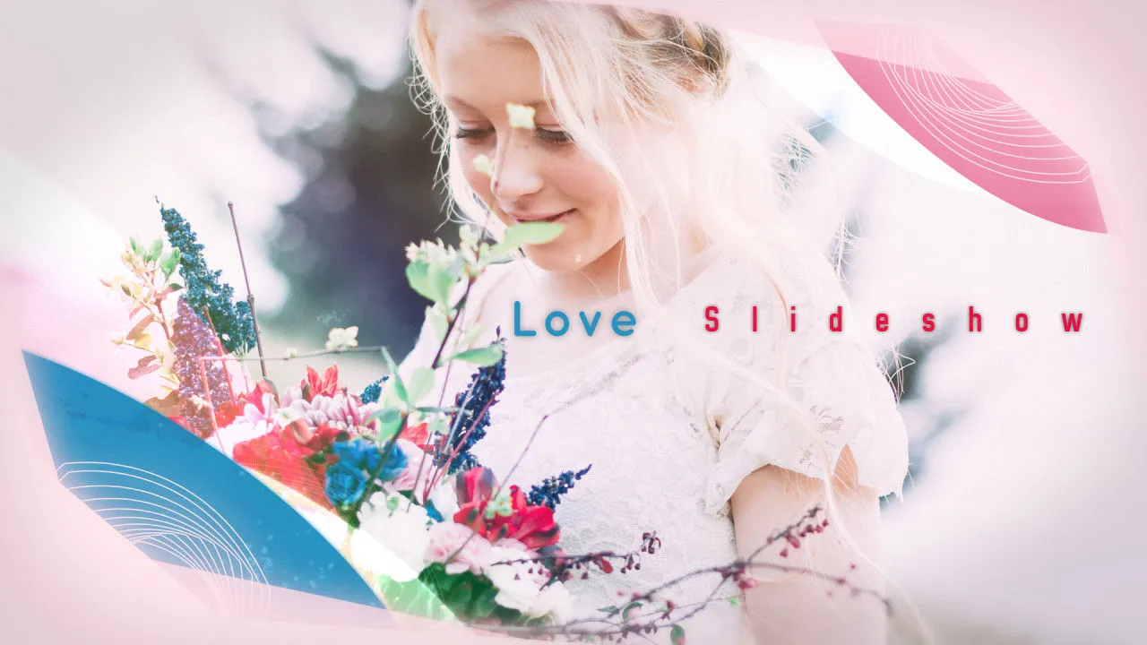 爱的照片幻灯片展示像素设计精选AE模板