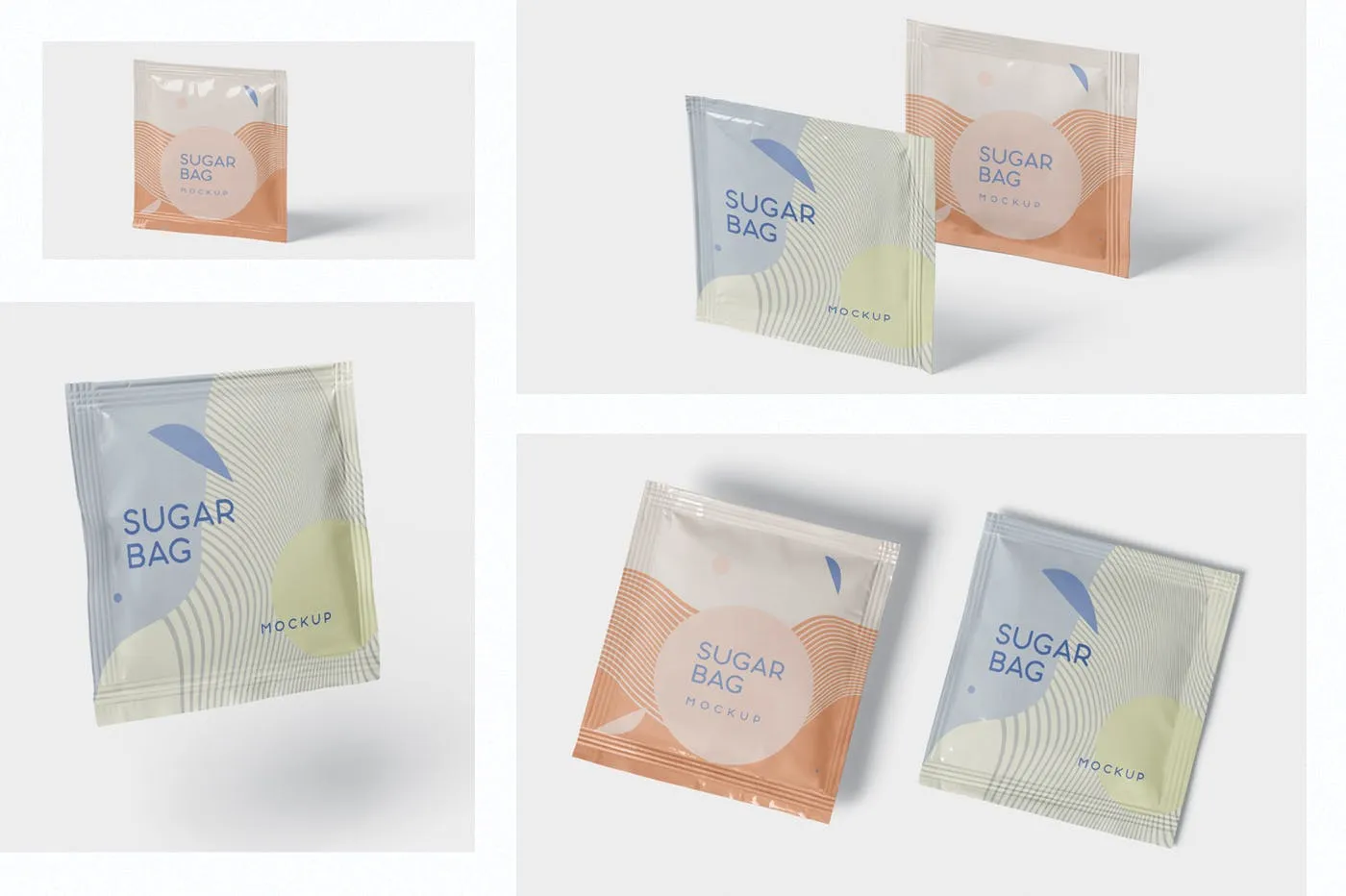 盐袋糖袋包装设计效果图素材库精选 Salt OR Sugar Bag Mockup – Square Shaped插图(1)