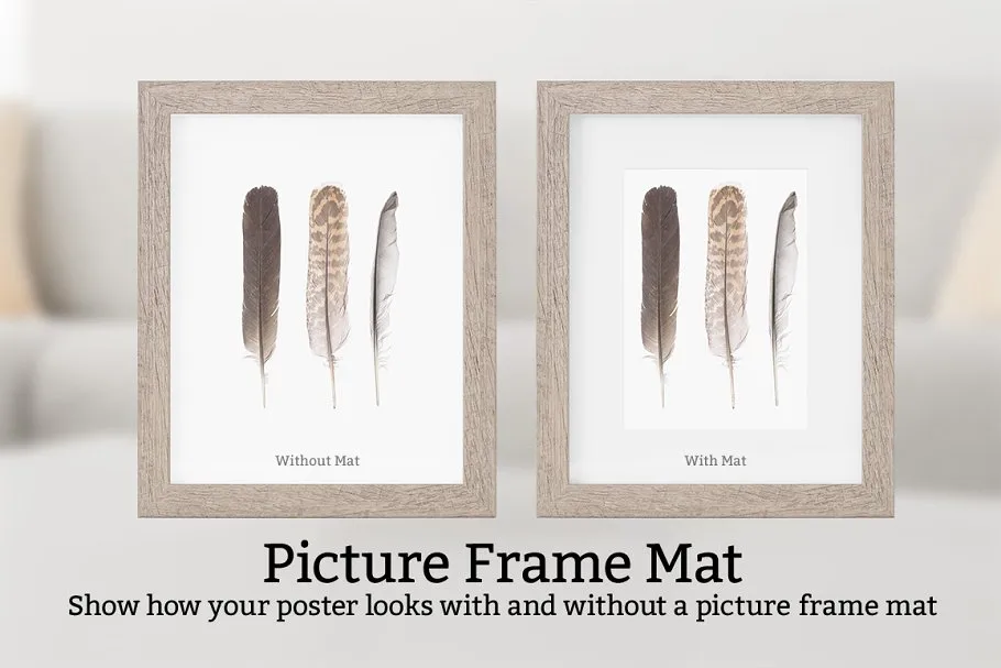 10款实木相框画框样机 10 Wooden Picture Frame Mockups插图(3)