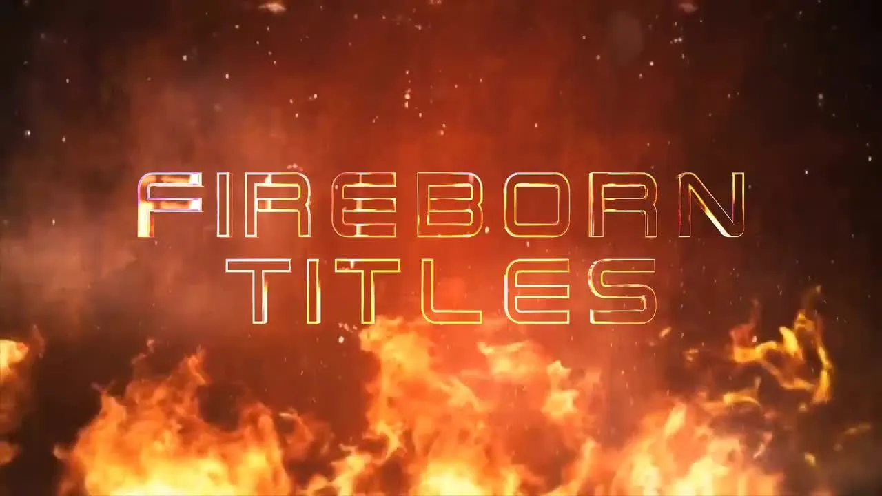 燃烧的火焰效果标题像素设计精选AE模板