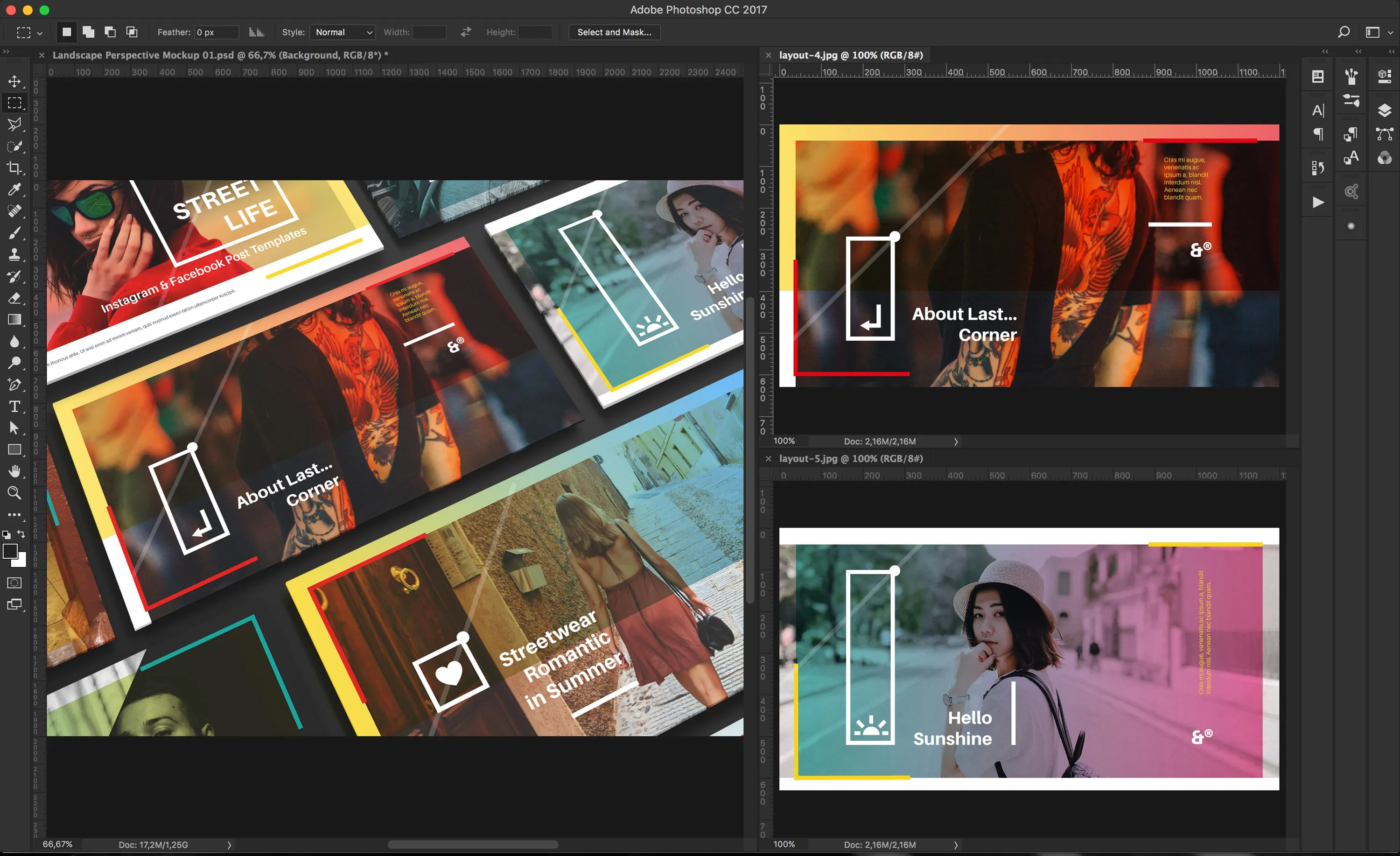 新媒体社交媒体传播设计物料效果图样机模板01 Landscape Perspective Mockup 01插图
