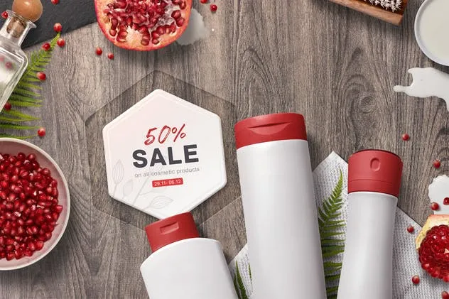 高品质美容化妆品套装场景样机 Beauty & Cosmetics Mockup Scenes插图(3)