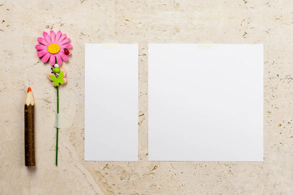 纪念日贺卡设计效果图样机素材库精选 Save The Date Postcards Mockup插图(3)