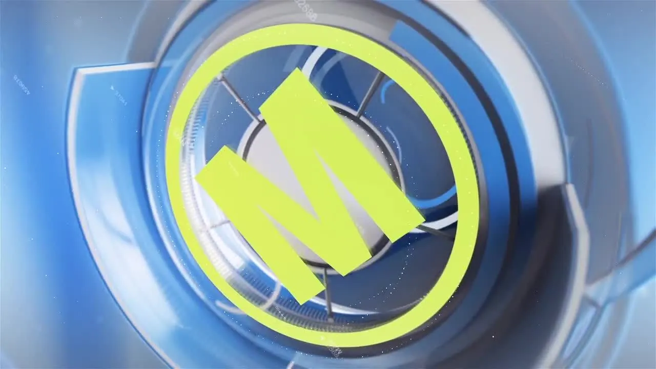 广播徽标显示像素设计精选AE模板