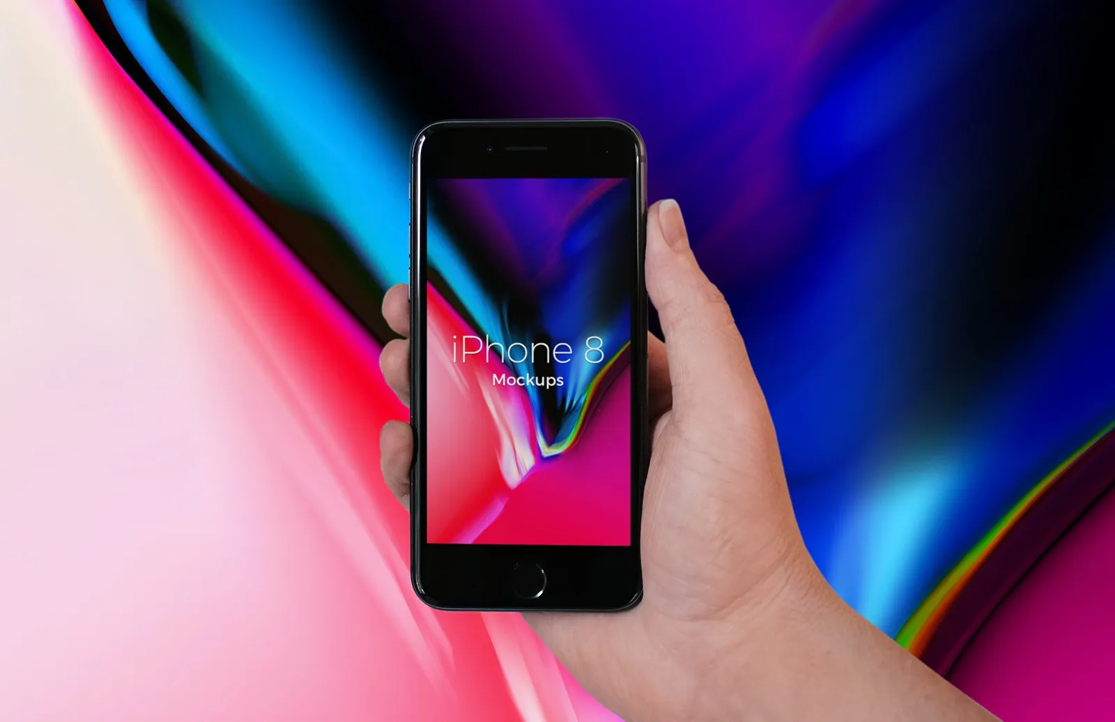 手持 iPhone 8 样机模板 iPhone 8 In Hand Mockups (PSD)插图(6)