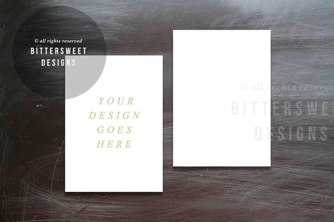 木制风格的数字产品展示便签模板 Wooden Styled Background#8211; Digital