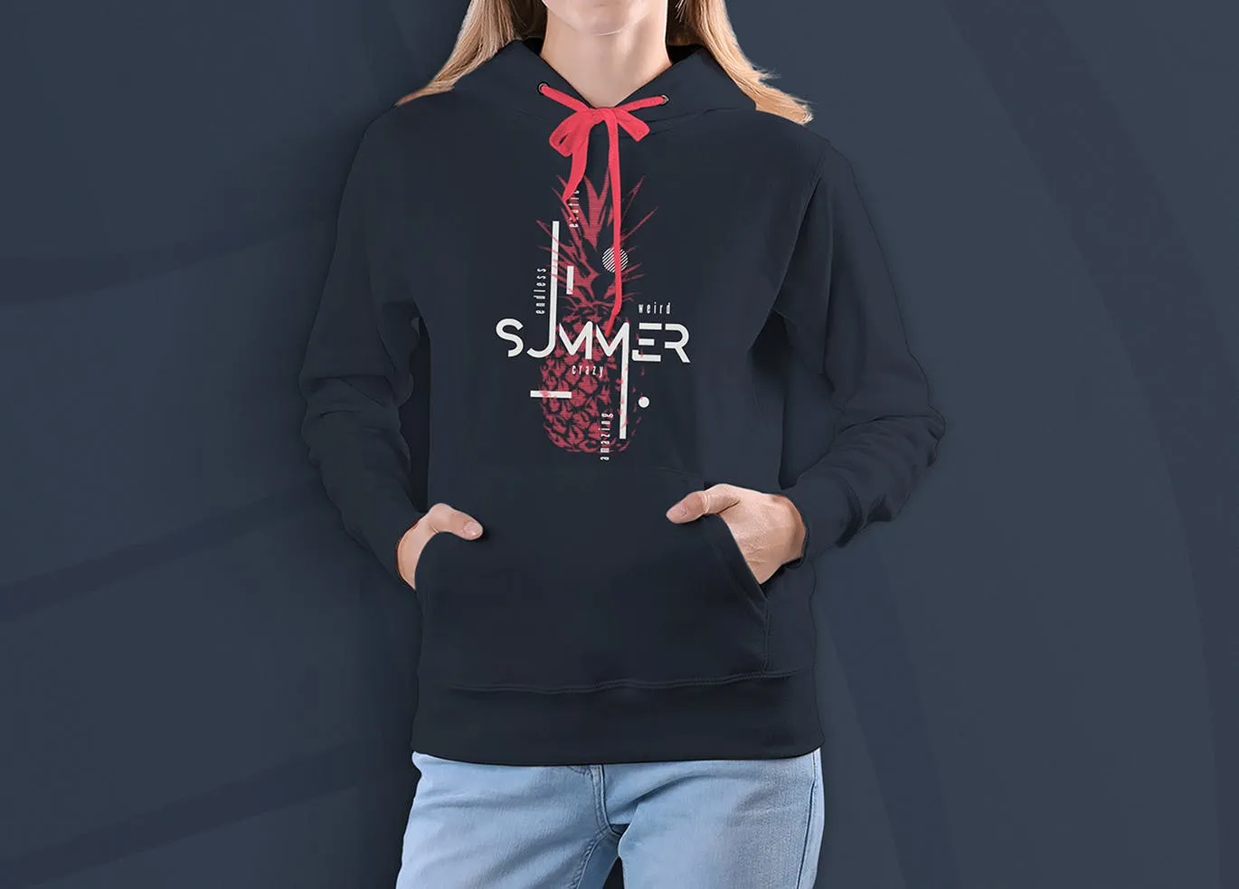 女士冬装卫衣运动服样机模板v01 Winter Hoodie Mockup Vol 01插图(1)