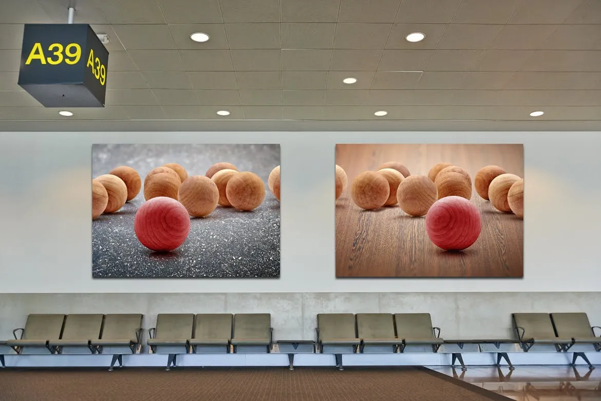 机场候机室挂墙广告大屏幕演示样机素材库精选模板 Airport_Wall_Mockup插图(6)