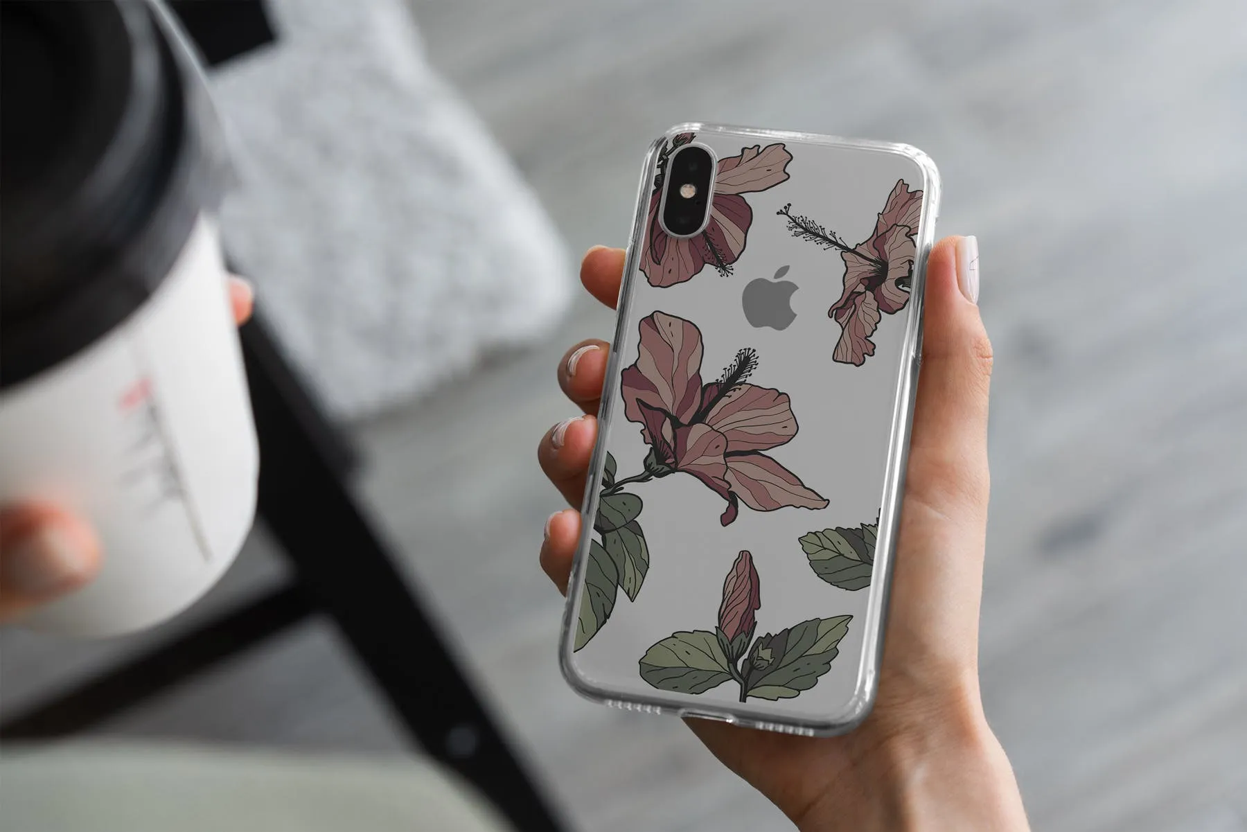 iPhone Xs透明手机壳外观设计效果图样机v2 iPhone Xs Clear Case Mock-Up vol.2插图(8)