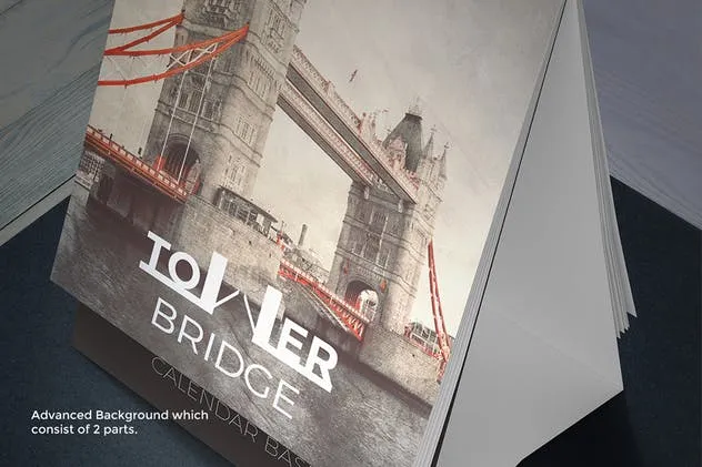 桌面日历设计展示样机模板v3 Desk Calendar Mock-Up vol.3插图(1)