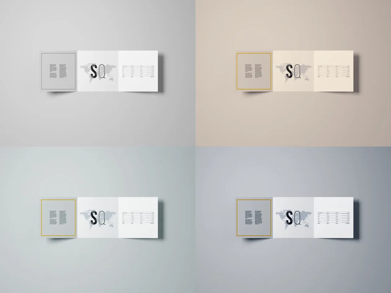 方形三折页企业品牌介绍手册样机插图(1)