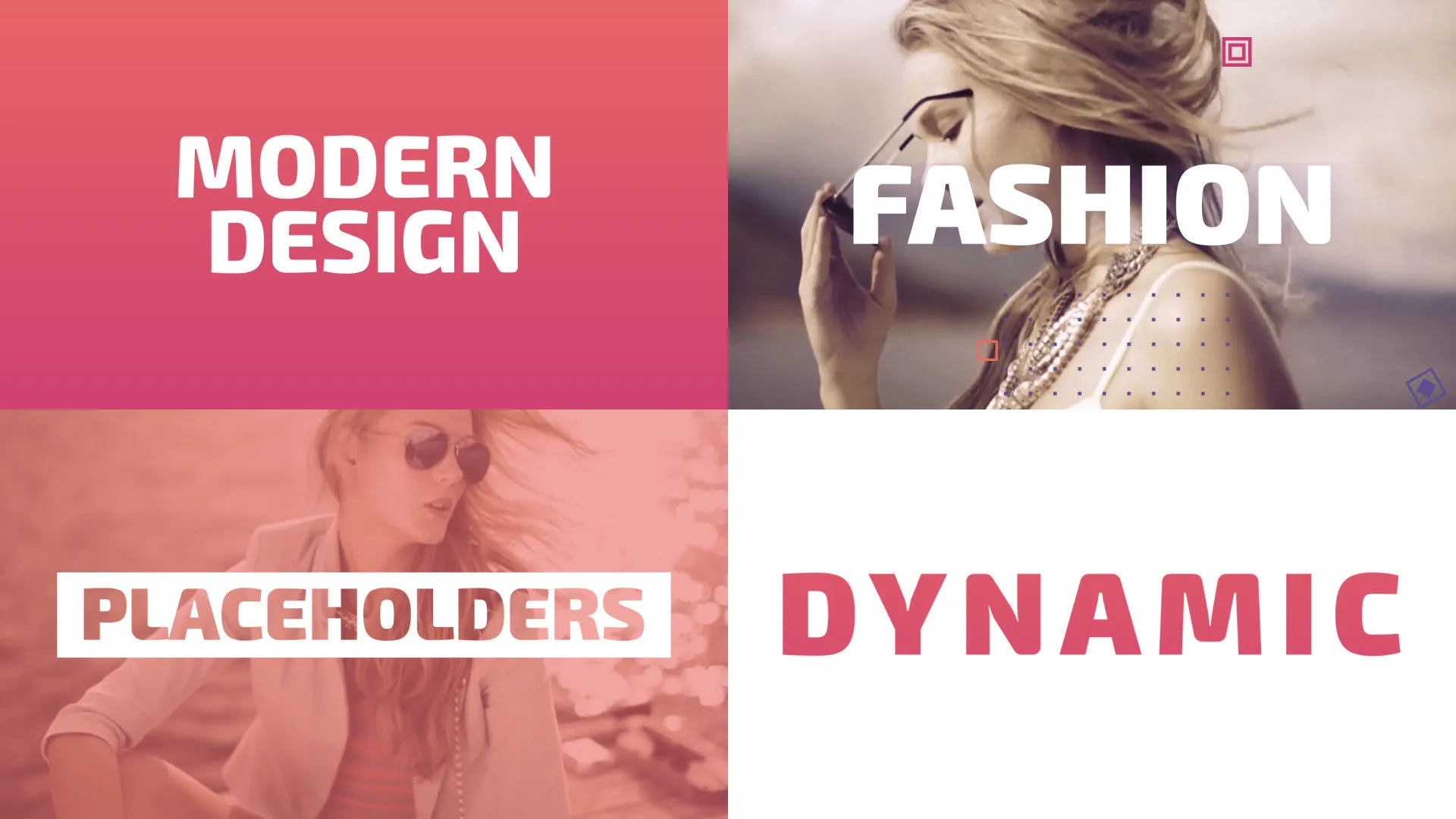 简单文本动画时尚过渡活动开场像素设计精选AE模板