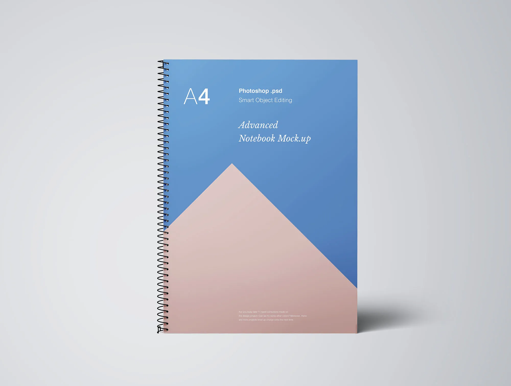 A4尺寸活页记事本封面设计样机模板 A4 Notebook Mockup插图(4)