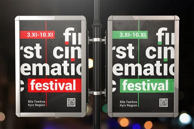 城市灯柱海报广告牌样机 Lamp Post Advertising Mockup插图(4)